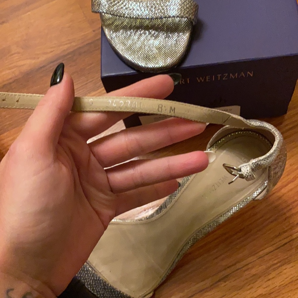 SW silver heeled strap sandals - Picture 5 of 6